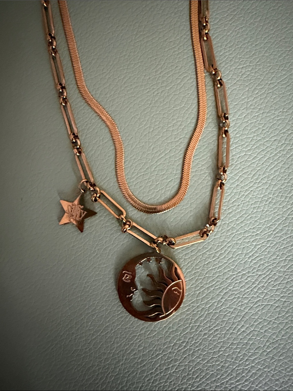 Statement moon and sun necklace